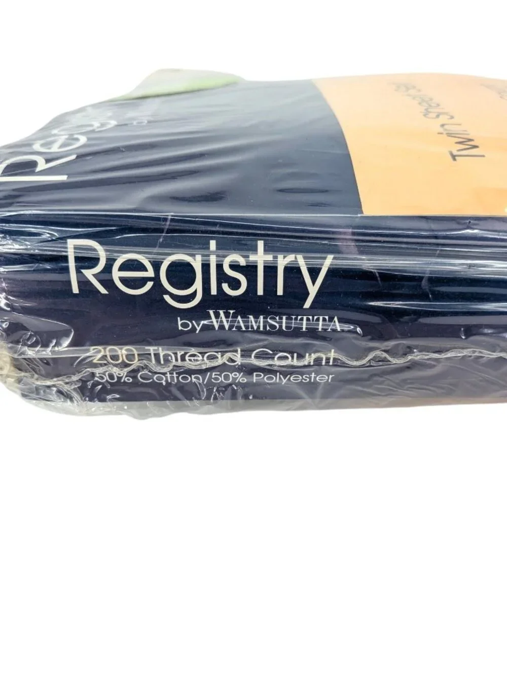 Vtg Registry Wamsutta Twin Sheet Set Plaid 200 Thread Count Coastal USA Sealed